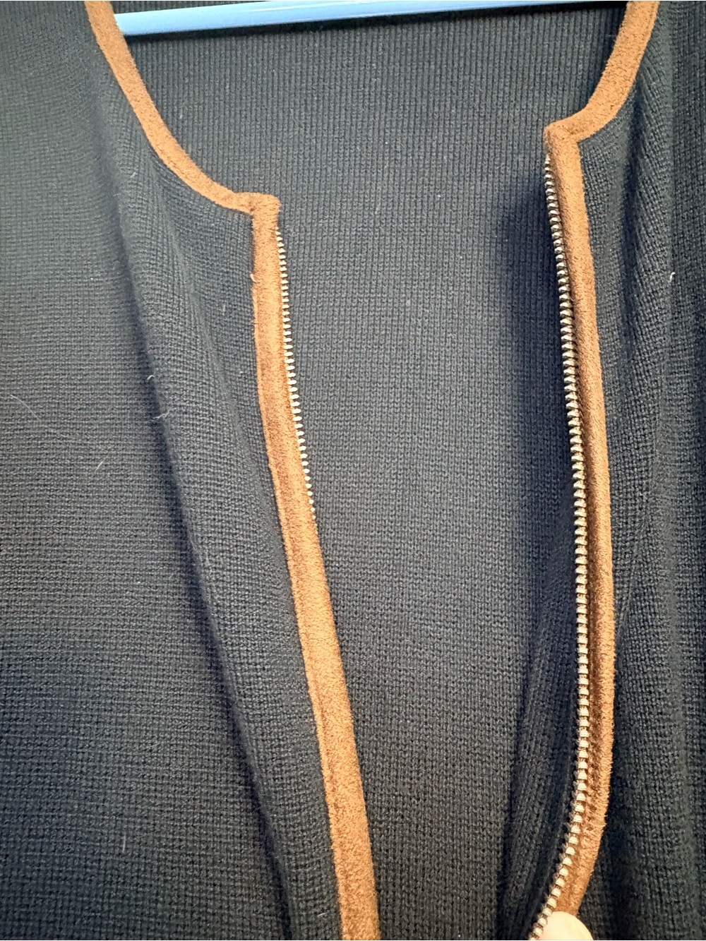 Lauren Ralph Lauren Black Cardigan with Brown Trim size 3x - Picture 6 of 14